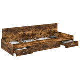 Bed Frame with Headboard Old Wood 75 x 190 cm Engineered Wood 3335259