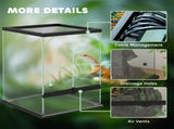 PawHut 40L Vivarium for Lizards, Frogs, Snakes, Turtles, Tortoises w/ Anti-Escape Design, T3398P549128