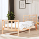 Bed Frame without Mattress Solid Wood Pine Single 3101313