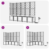 Garden Planter 5 pcs Grey 120 x 120 x 142 cm Plastic 42002879