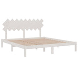 Bed Frame without Mattress White 180x200 cm Super King Solid Wood 3104884