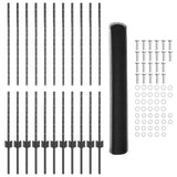 Welded Wire Fence 25 x 1.2 m PVC-Coated Steel Grey Mesh 3336862