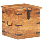 ZNTS Chest 40x40x40 cm Solid Acacia Wood 289645