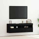 TV Wall Cabinet 2 pcs Black oak 60 x 30 x 40 cm Engineered Wood 862211