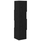 Corner Cabinet 25.5x25x102cm Engineered Wood Black Oak 889806