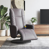 Massage Recliner Chair with Footrest Grey Faux Leather 356515