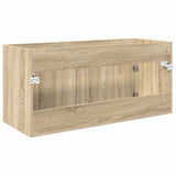 Sink cabinet with Storage with Door Sonoma Oak Engineered Wood 880437