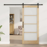 Sliding Door ORKDAL Natural and Black 86 x 198.5 cm 3331863