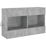 6 Piece TV Wall Cabinet Set with LED Lights Concrete Grey 3216800