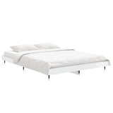 Bed Frame without Mattress High Gloss White 135x190 cm Double 832183