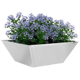 Garden Planter 5 pcs Silver 40 x 40 x 15 cm Stainless Steel 873819