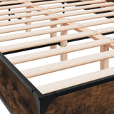 Bed Frame without Mattress Smoked Oak 160x200 cm 3280054