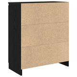 Sideboard with Drawer Black Oak 71x35x84 cm Engineered Wood 861590