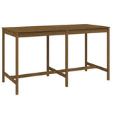 Garden Bar Set Honey brown Solid pine wood Large Seats Many 3157760
