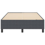 ZNTS Box Spring Bed Dark Grey Small Double Corduroy Fabric 3337398