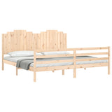 Bed Frame without Mattress 200x200 cm Solid Wood 3194201