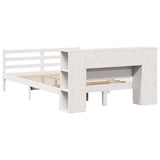 Bookcase Bed without Mattress White 140x200 cm Solid Wood Pine 3321853