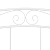 Bed Frame without Mattress White Metal 160x200 cm 325001