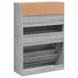 Shoe Cabinet with 2 Flip-Drawers Grey Sonoma 80x34x116 cm 3214411