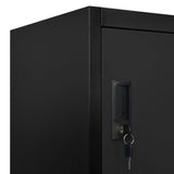 Locker Cabinet Black 90x45x180 cm Steel 339814