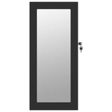 Mirror Jewellery Cabinet Wall Mounted Black 30x8.5x67 cm 353209
