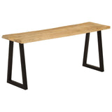 Bench with Live Edge 105 cm Solid Wood Mango 372756