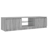 TV Cabinet with LED Lights Grey Sonoma 140x40x36 cm 822682