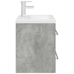 ZNTS 2 Piece Bathroom Furniture Set Concrete Grey Engineered Wood 3324961