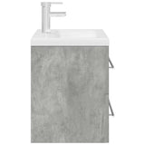 ZNTS 2 Piece Bathroom Furniture Set Concrete Grey Engineered Wood 3324961