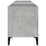 Record Cabinet Concrete Grey 121x38x48 cm Engineered Wood 831937