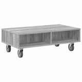 Side Table with Wheels Grey Sonoma 90 x 50 x 30 cm 891021
