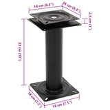 2 pcs Boat Seat Pedestals with 360&deg Seat Swivel Steel 3294942