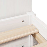 Bookcase Bed without Mattress White 90x200cm Solid Wood Pine 3322967