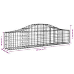 Arched Gabion Baskets 11 pcs 200x30x40/60 cm Galvanised Iron 3145376