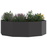 Planter Black 120 x 120 x 35 cm Steel 883724