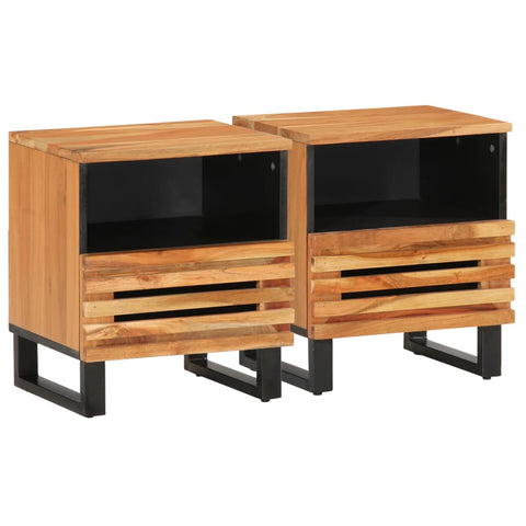 ZNTS Bedside Cabinets 2 pcs 40x33x46 cm Solid Wood Acacia 377469