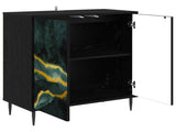 Sideboard WIJHE Black Oak 69 x 33 x 76 cm Engineered Wood 8006934