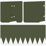 Lawn Edging 20 pcs 103 x 20 cm metal Olive Green 8008276