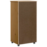 Rolling Cabinet with Drawers MOSS Honey Brown Solid Wood Pine 4015789