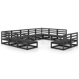 11 Piece Garden Lounge Set Solid Pinewood 3076173