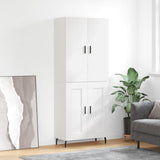 Highboard White 69.5x34x180 cm Engineered Wood 3195803