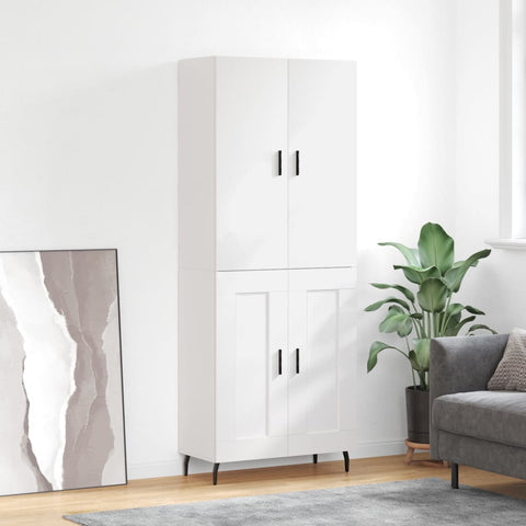 Highboard White 69.5x34x180 cm Engineered Wood 3195803