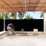 Retractable Side Awning Black 200x1000 cm 318042