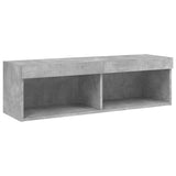 TV Cabinet with LED Lights Concrete Grey 100x30x30 cm 837161