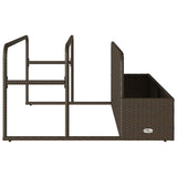 Poolside Float Storage Brown 110x100x57 cm Poly Rattan 4104089
