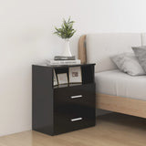 803274 Bed Cabinet Black 50x32x60 cm