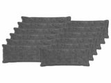 Cushion Cover 12 pcs HOUTEN Dark Grey 40 x 80 cm 918456