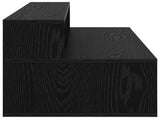 Studio Desk Black Oak 130 x 42.5 x 36 cm Engineered Wood 8006725