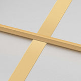 Interior Door Slim Golden 83x201.5 cm Tempered Glass and Aluminium 155145