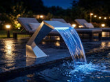 Pool Waterfall Stainless Steel 63.5 x 29 x 51 cm Silver 42039235